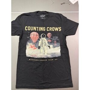 Counting Crows Banshee Season Tour 23 Astronaut Graphic T-Shirt Black Small